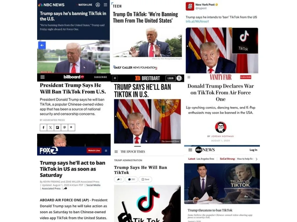 TikTok Ban in the US (source: Twitter)