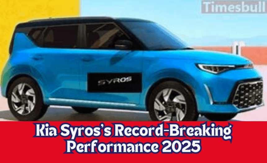 Kia Syros Record Breaking Overwhelming Performance