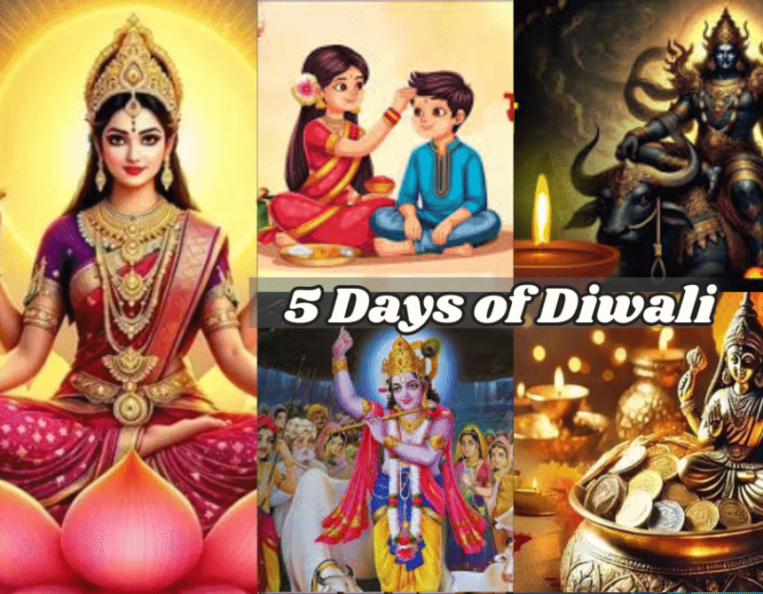 Meaning of 5 Days of Diwali 2025 - धनतेरस से भाई दूज तक पांच दिनों का महत्व और कहानी
