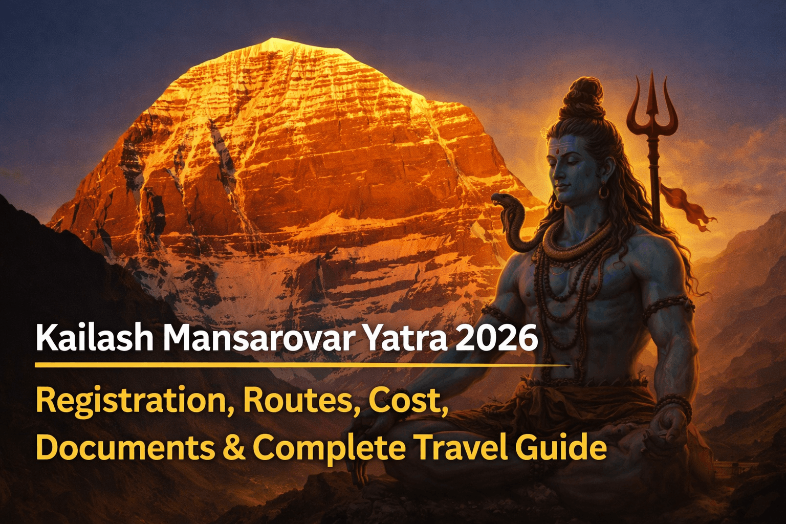 Kailash Mansarovar Yatra 2026: Complete Guide, Route & Cost