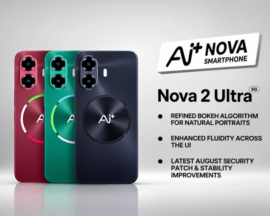 Ai+ Nova 2 Ultra software update with refined bokeh algorithm and stability improvements