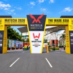 MATECIA Exhibition entrance at Yashobhoomi, New Delhi with THE WADE ASIA