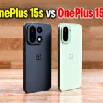 OnePlus 15s vs OnePlus 15R comparison graphic with two smartphones