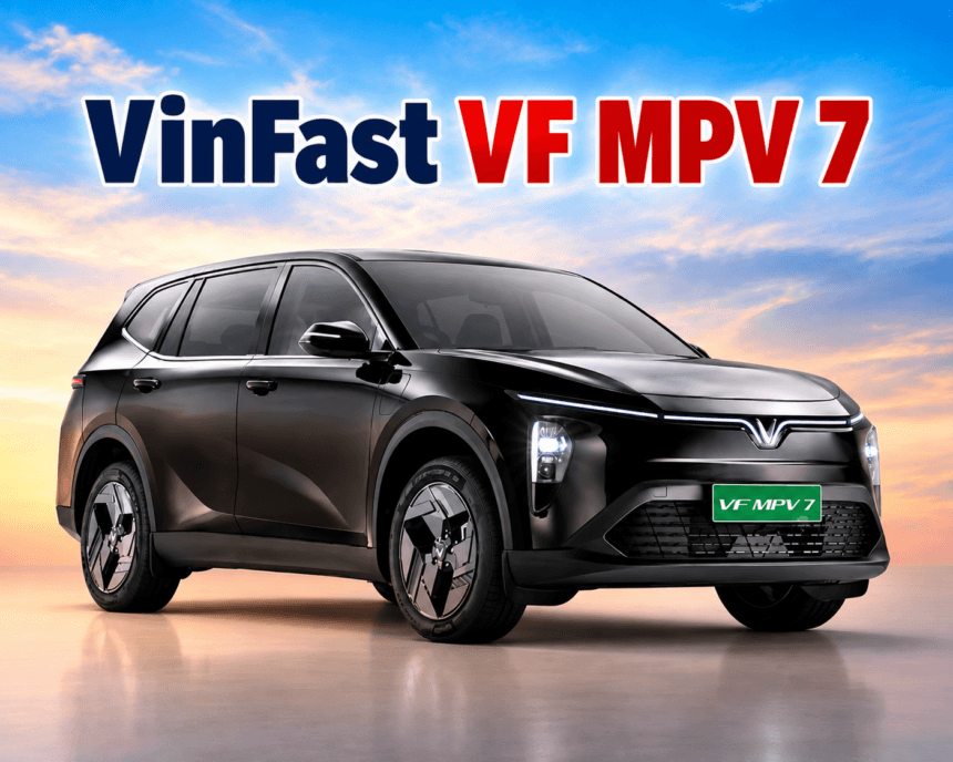 VinFast VF MPV 7 electric family MPV with bold title