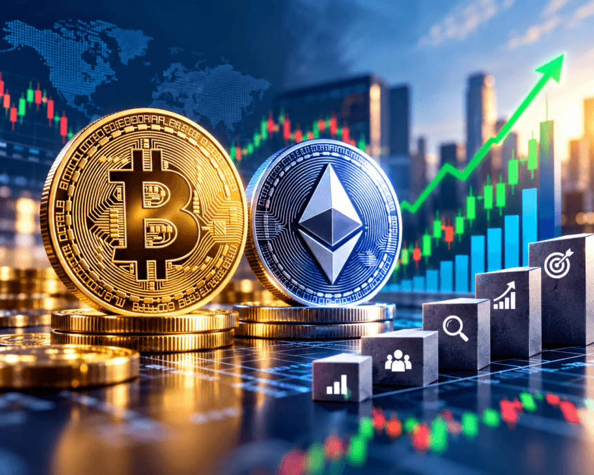 Bitcoin and Ethereum cryptocurrency market analysis for investors