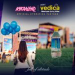 Nykaaland 2026 and Vedica Himalayan Spring Water Hydration Partner branding at the festival