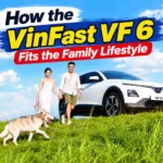 VinFast VF6 Family lifestyle with a couple and dog